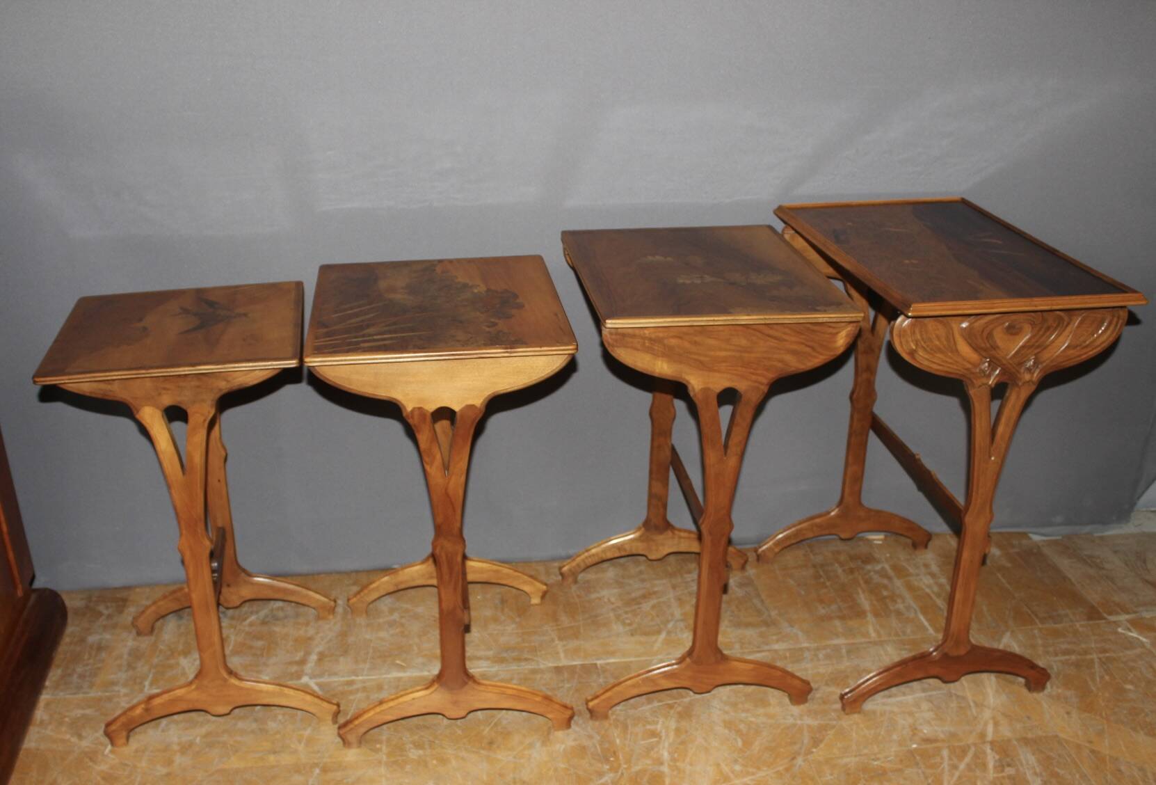 Nested Tables by Emile Gallé around 1900