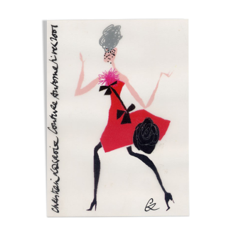 Fashion show sketch by Christian Lacroix