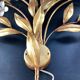 Hans Kogl 2 Vintage Wisteria Floral Wall Sconces with Gold Leaf Finish, 4 Lights