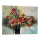 Bouquet de fleurs au couteau, signé