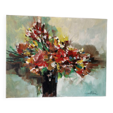 Bouquet of flowers with a knife, signed