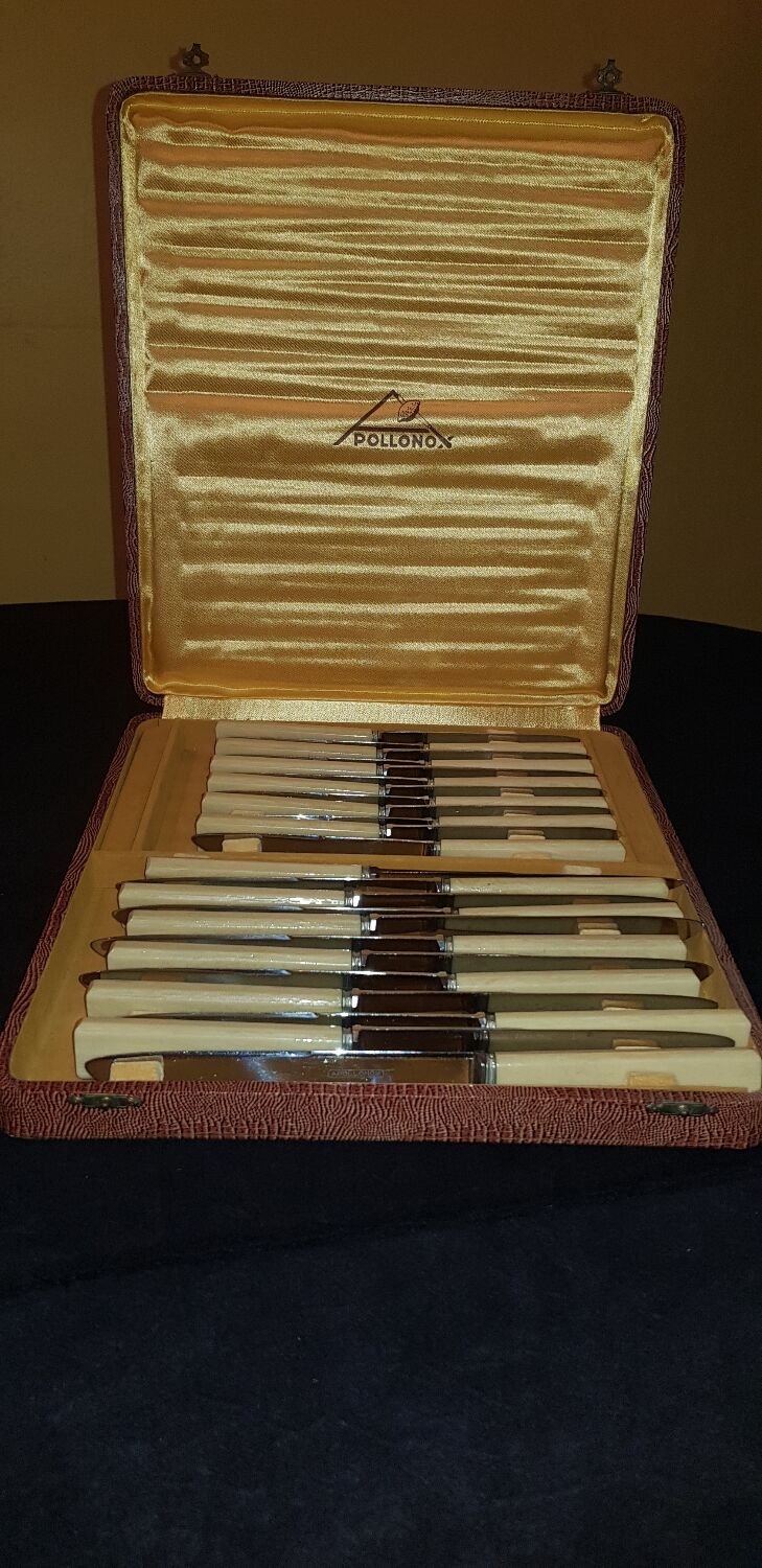 Cutlery set 24 knives in their case.