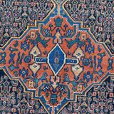 Tapis ancien persan d’orient senneh fait main 102x139 cm
