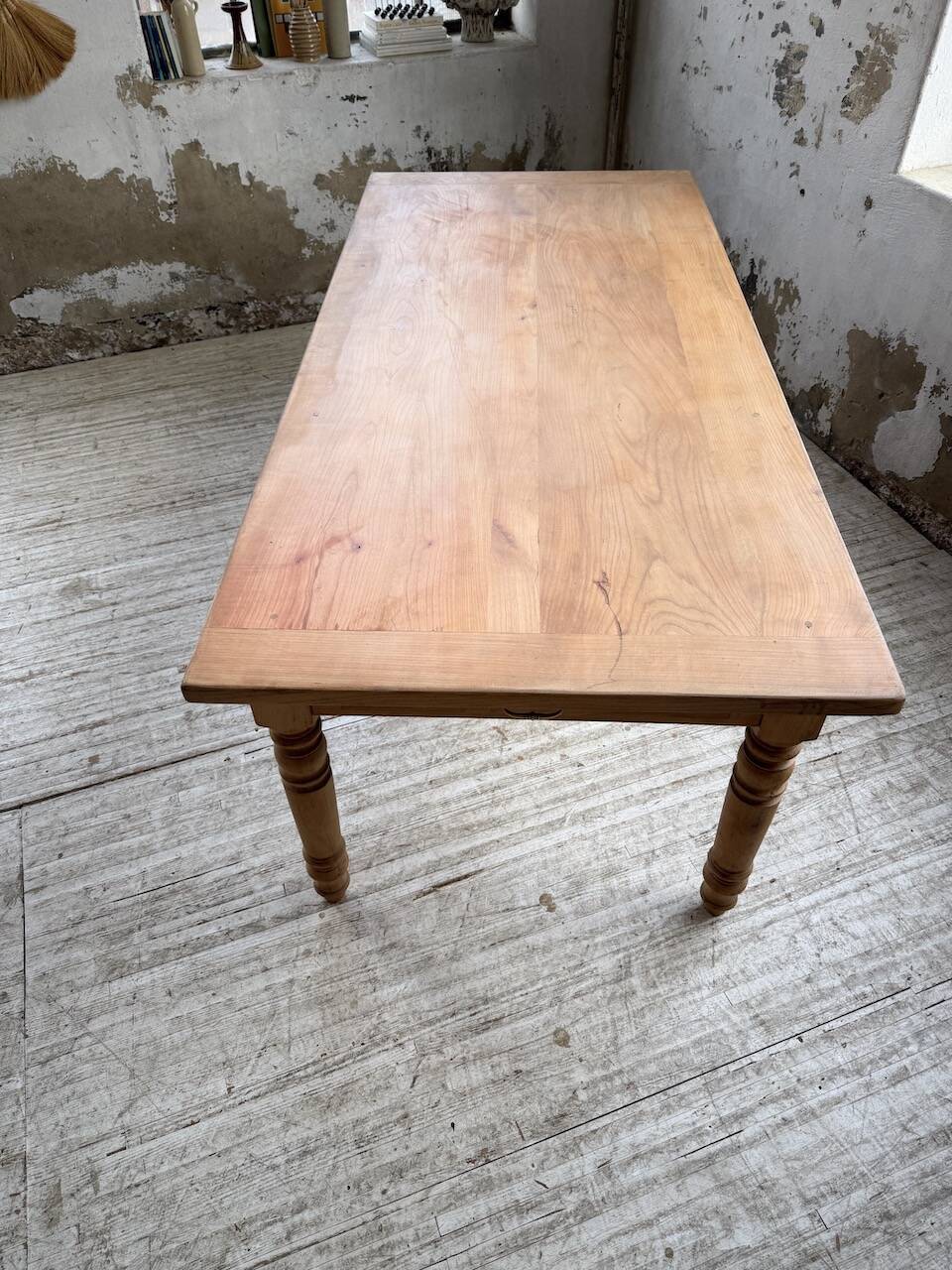 Table de ferme en merisier