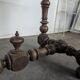 Louis XIII oak table with baluster legs and H stretcher.