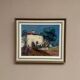 Original Swedish Oil on Canvas – “Mediterranean Scene” by Axel Hamborn – Signed – Vintage & Framed