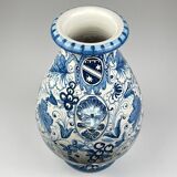 Large Blue Ceramic Vase by Ima for Montelupo Florentino, Italy, 1980s