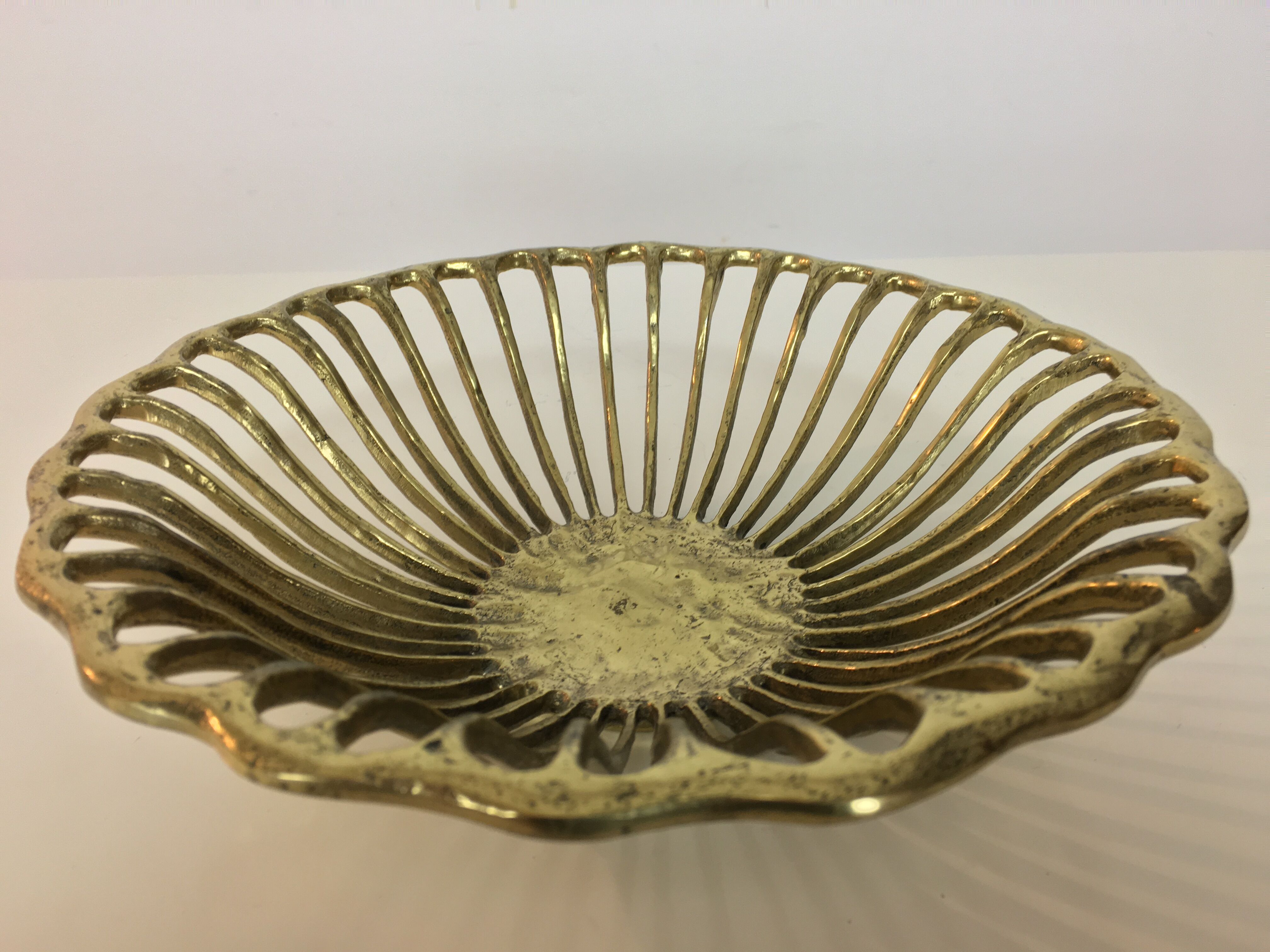 Organic gold brass design fruit cut, 60s