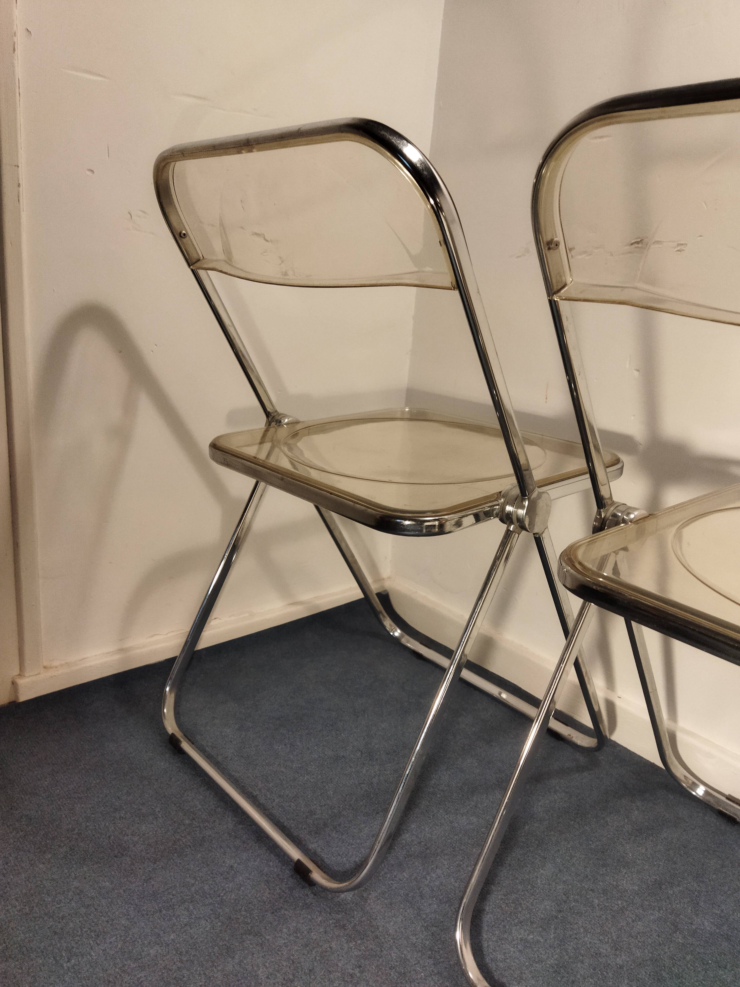 Pair of Plia chairs by Giancarlo Piretti
