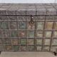 Old chest - dowry console from Bikaner in teak and wrought iron