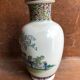 Old Chinese vase white ceramic decor scene vintage characters