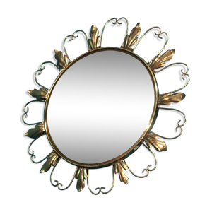 miroir soleil doré diamètre