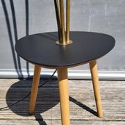 Lampadaire tablette de peintre à 3 feux laiton 1950