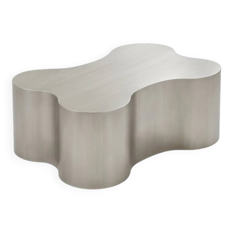 Bone Silhouette Coffee Table – acier inoxydable brossé