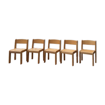 Set of 5 children's chairs from the 1960s.