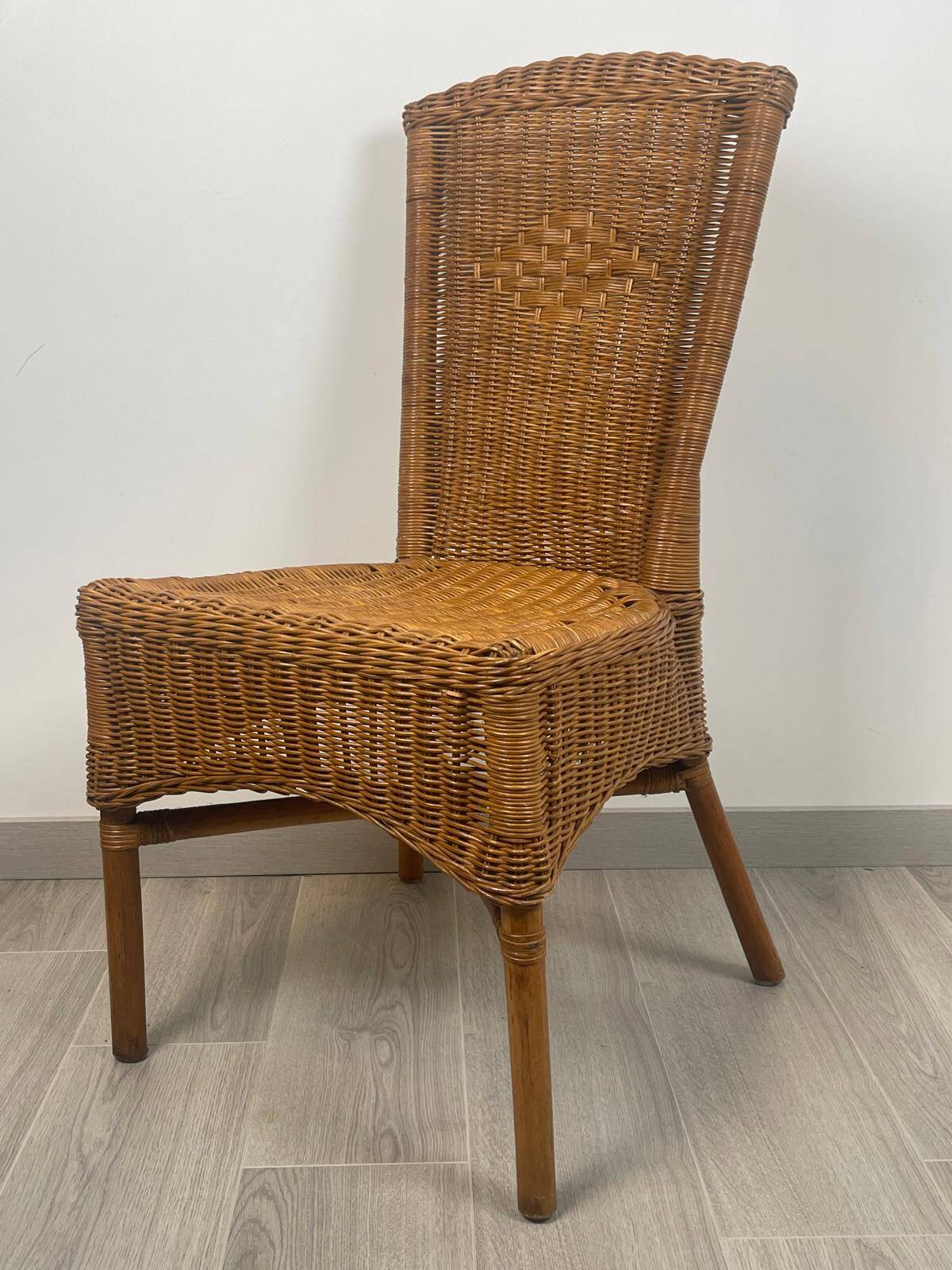 Vintage Rattan Lounge Chair (3 available)