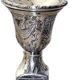 Pair of silver-plated candlesticks – Louis XVI decor – 19th century England