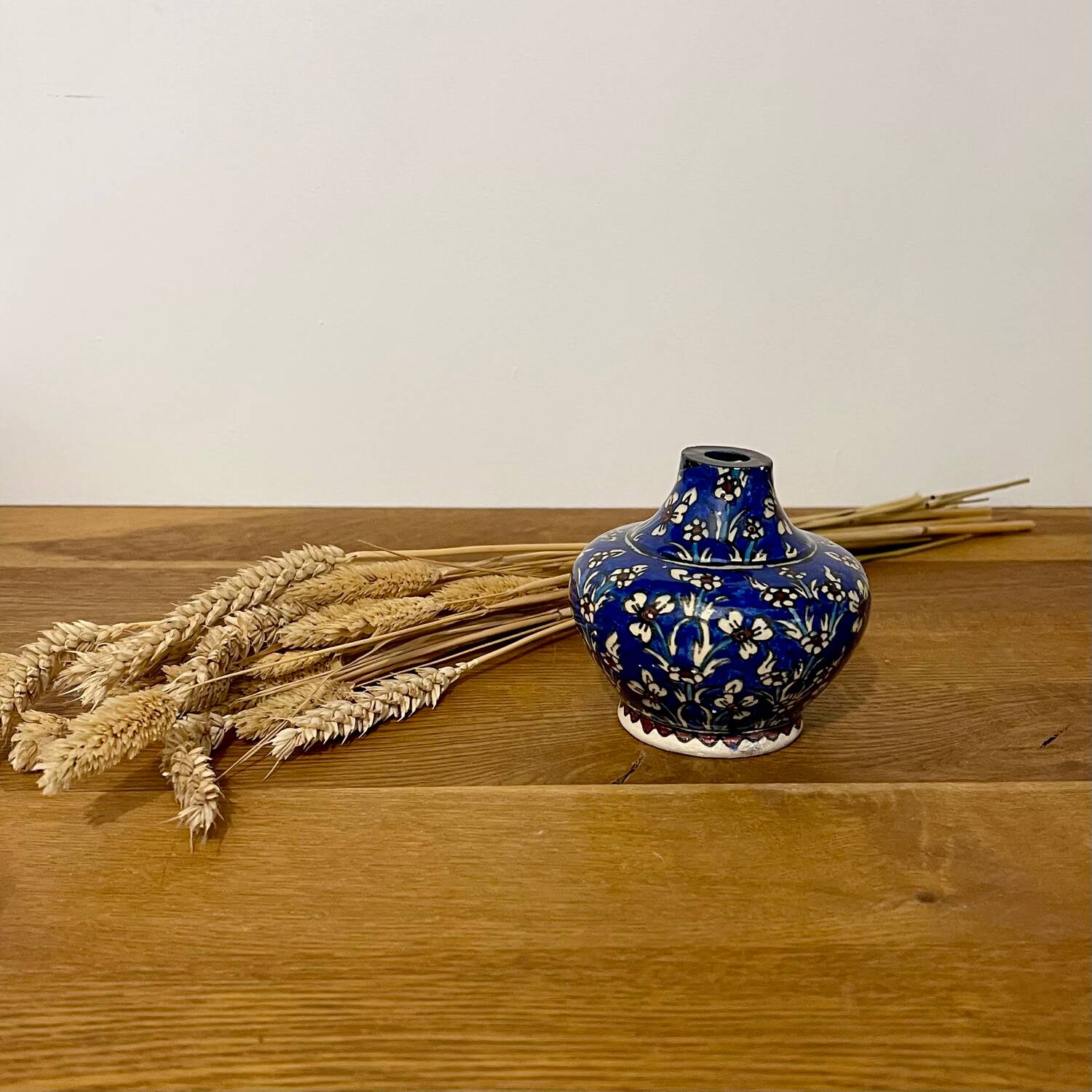 Glazed ceramic ball vase