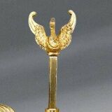 Lampe Bouillotte Bronze Style Empire Abat-jour & Pied laqué Bordeaux