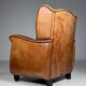 Set of 2 sheepskin club armchairs