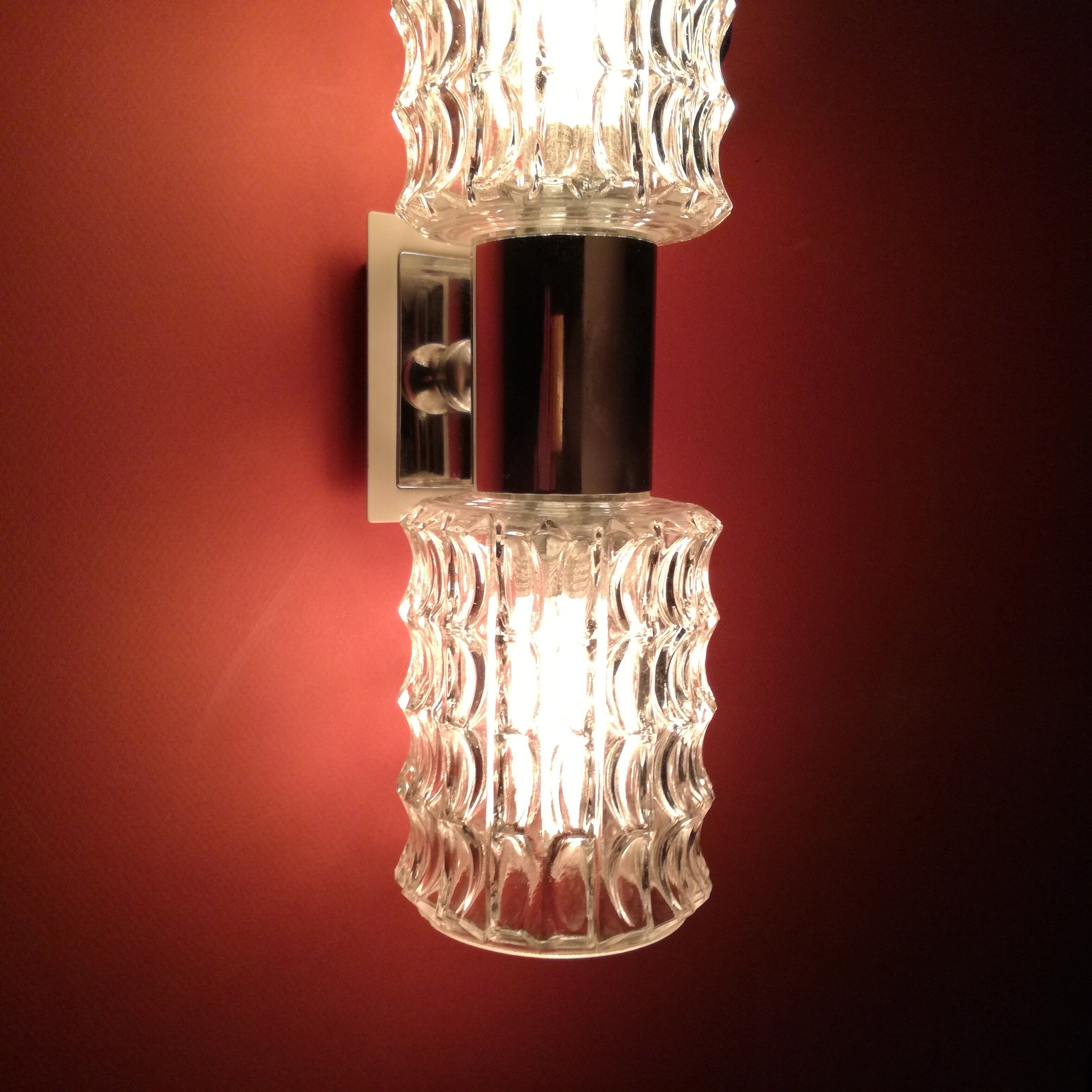 Double cylindrical wall lamp