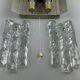 60s 70s wall lamp J.T. Kalmar Austria Ice Glass Wall Sconce Space Age