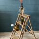 Stepladder decorated in old oak