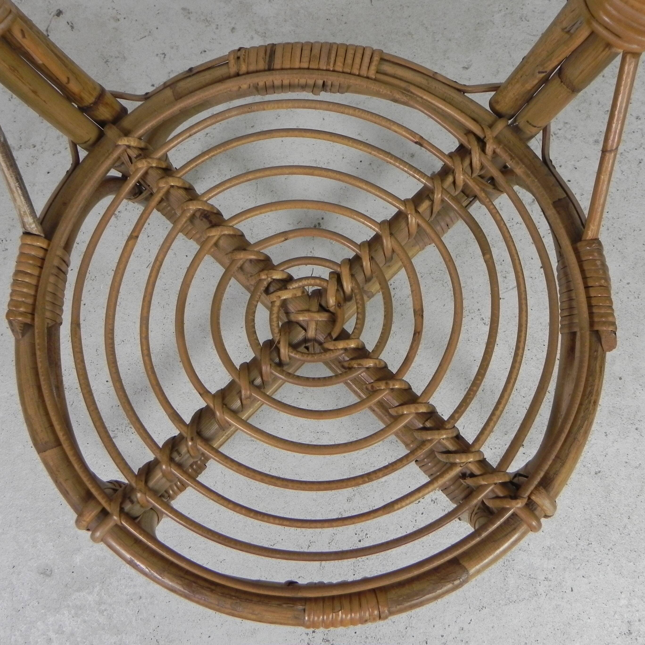 Bamboo chair, dining table chair, 1950s