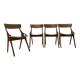 Set of 4 vintage Danish dining chairs by Hovmand Olsen for Mogens Kold, 1960s