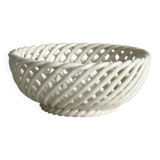white openwork ceramic cup