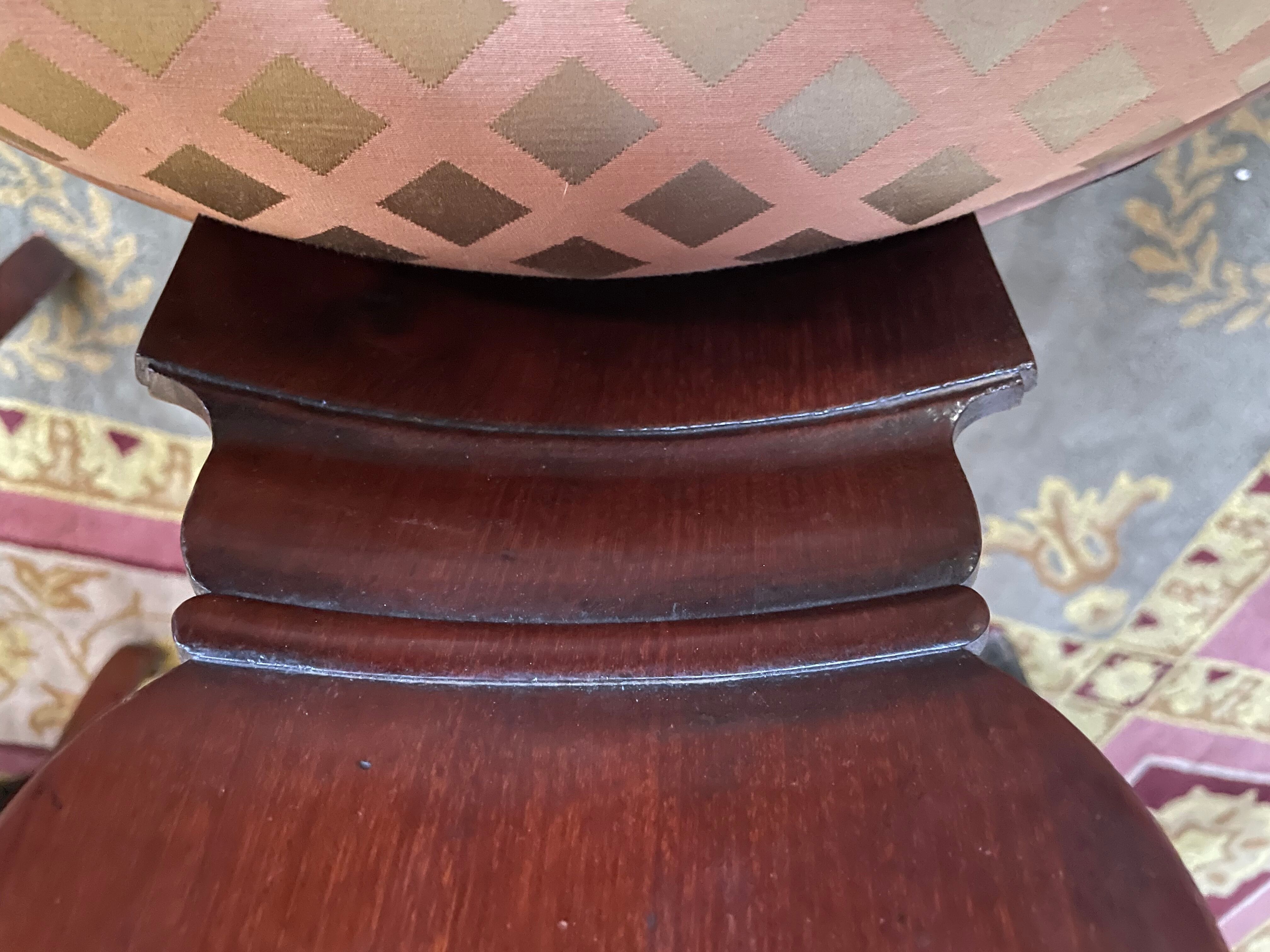 Suite of 4 Gondola Chairs in Mahogany Empire
