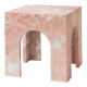 Table d'appoint en marbre rose