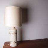 Danish table lamp in beige enamelled stoneware by Bitossi for Bergboms 1960.