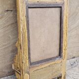 Antique barber's mirror in Burmese teak.