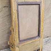 Ancien miroir de barbier en teck birman