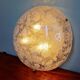 Large brass and frosted glass ceiling light, Hillebrand, 1970.