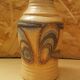 Old beige gray brown ceramic vase w. germany vintage