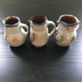 Lot 3 cider pitchers Breton décor