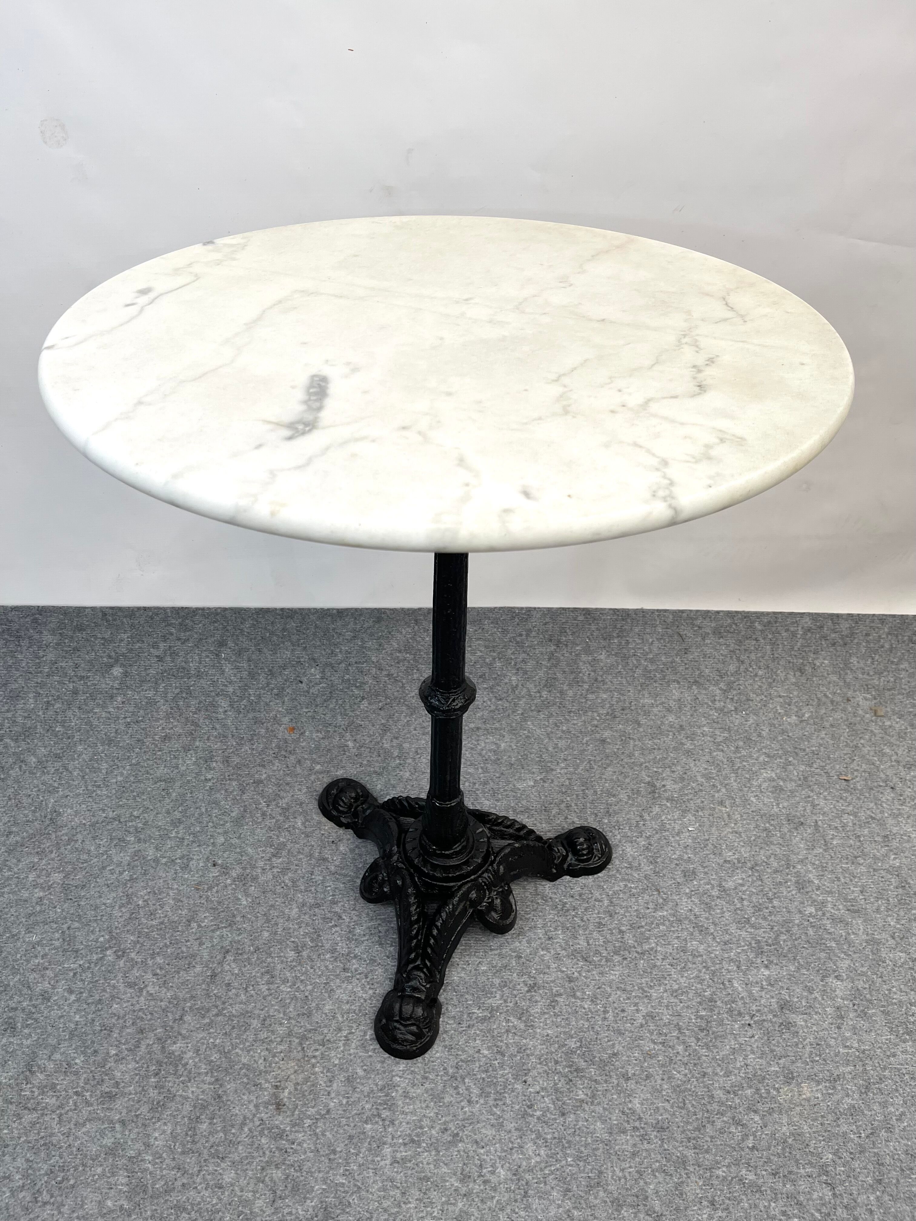 Parisian coffee bistro table marble tray