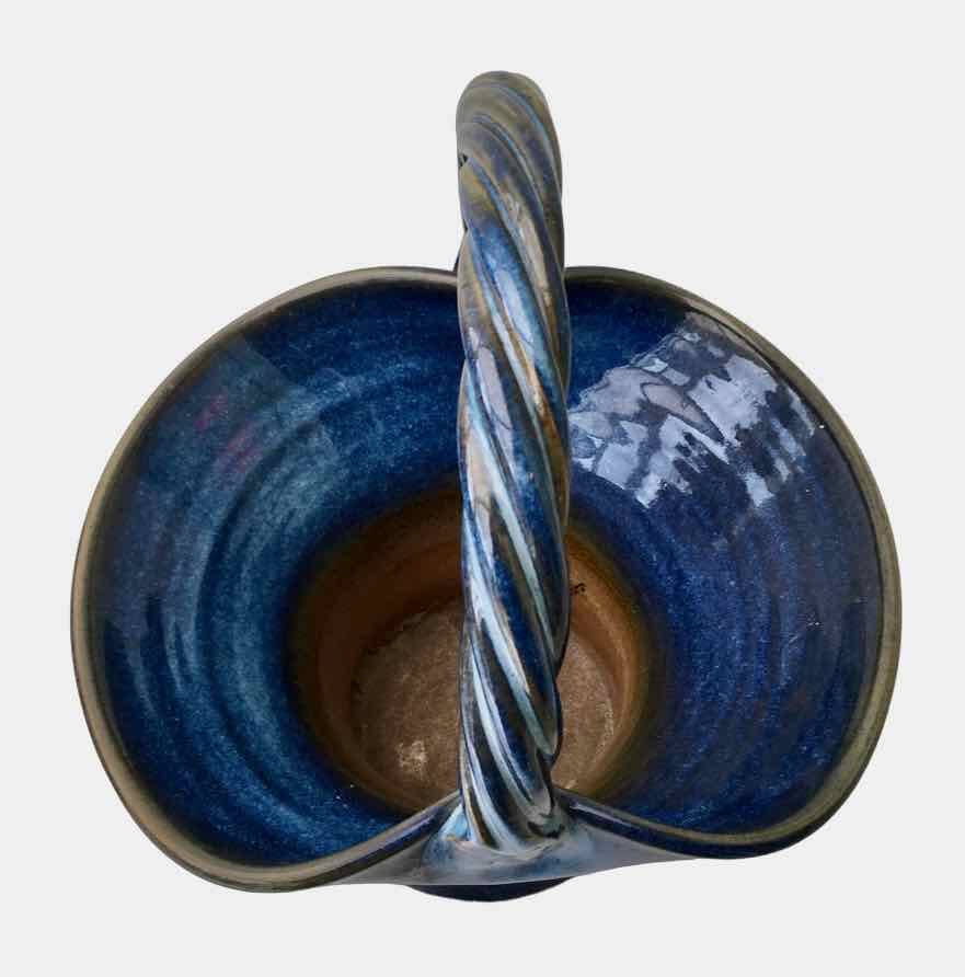 Basket pot cover, Vintage ceramic