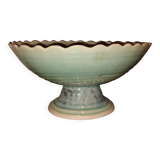 Green ceramic fruit bowl
