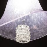 Elegant Barovier e Toso Lantern in Bubble Glass with a Rostrato glass element