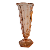 High Art Deco vase pink glass
