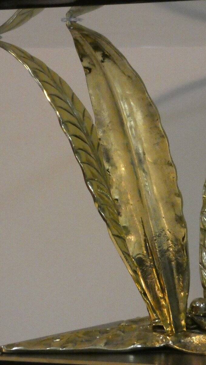 Bronze, brass and crystal table by Gianni Versace for Versace Home, Italy, 1980s.