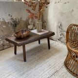 Brutalist oak coffee table