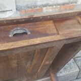 Farm table coffee table with drawers