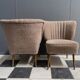 ensemble de 2 chaises de cocktail marron des années 1960