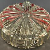 Détails sur  Drageoir en verre moulé, diamètre 18 cm