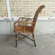 Fauteuil rotin vintage design art deco 1950