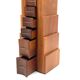 Wooden drawers jewelry box, Italy 1970s
